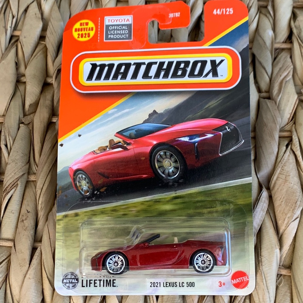 2021 Lexus LC 500 Red Convertible Sports Car Matchbox New Model 2025 MBX MB1504🆕